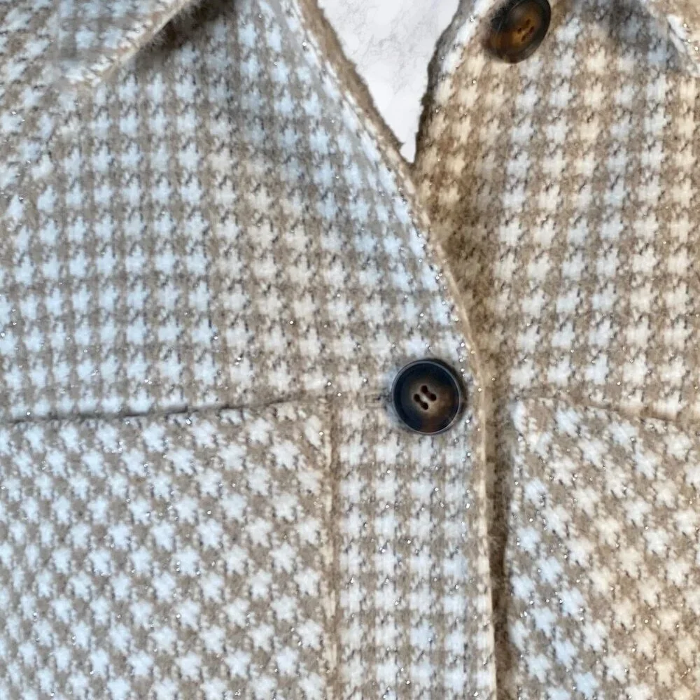 Greylin Houndstooth Shirt Jacket - NEUTRAL